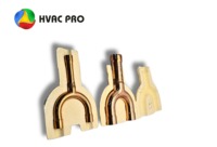 Achetez un connecteur en U en cuivre pour tuyauterie de réfrigération HVAC, raccord de branche de climatiseur série MID, adaptateur durable