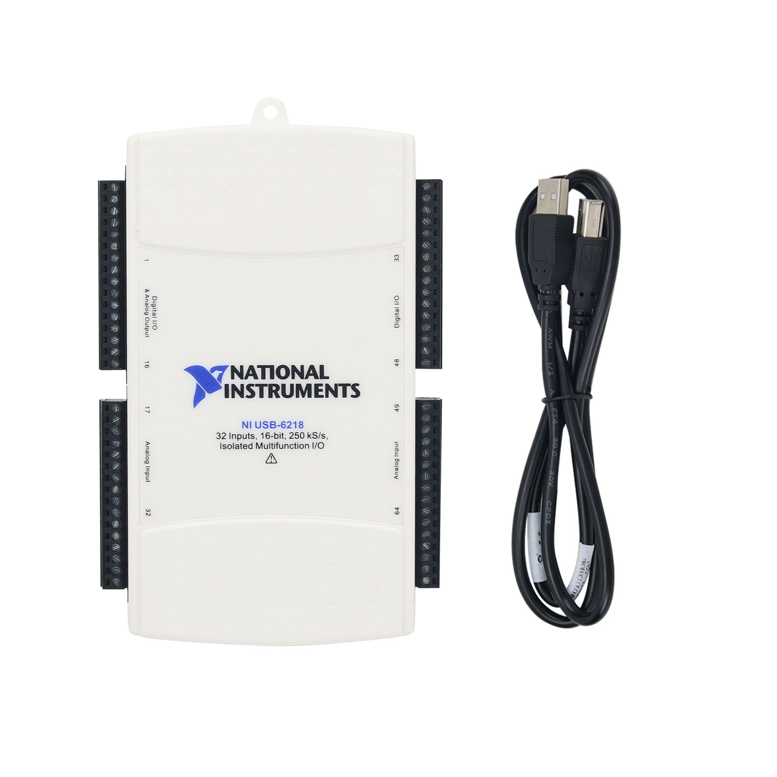 NI USB-6218 データ収集モジュール USB-6218 Data Acquisition Card - 32 Inputs, 16bit, 250ks/s