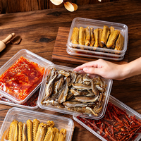 Boîte en plastique transparent PET pour aliments, recyclable, pour fruits secs, dattes, viande, collations, guimauves, utilisation en café, boutique et marché