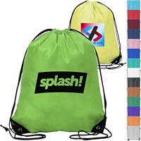 Sac à dos promotionnel avec cordon de serrage en polyester 210D et nylon pour hommes et femmes avec logo imprimé