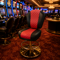 Chaises de casino SUCCESSOR, base dorée réglable, construction robuste, fournisseur de chaises de poker, fabricant de chaises pour machines à sous
