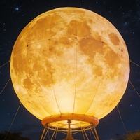 Lanterne LED gonflable géante en forme de lune, étanche et lumineuse, pour le Festival de la Mi-Automne