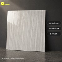 Carreaux de sol en céramique de porcelaine émaillée brillante effet marbre 60x60 pour grands projets, prix de gros, pour salon