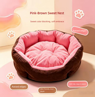 Coussin pour chien en coton pas cher, rond, pour intérieur, chaud, pour chat, lit pour chien de petite, moyenne et grande taille