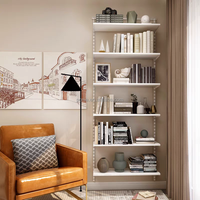 Grande étagère murale minimaliste écologique de 2,4 m avec tiroirs de bureau pour la maison, le bureau, l'école et la bibliothèque