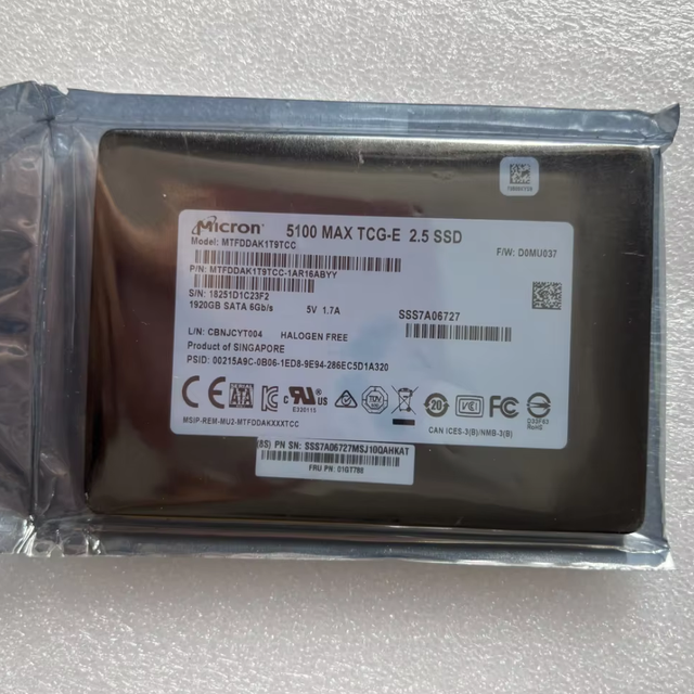 Hot Sale Pulled 5100 MAX 1.92TB 2.5-inch 6Gb/s 7mm SATA III MLC Internal Solid State Drive MTFDDAK1T9TCC
