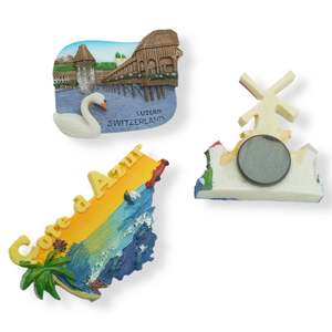 Autocollant magnétique en résine 3D imprimé sur mesure, design Art déco moderne, format moyen pour réfrigérateur - Product Image 2