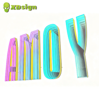 Lettres 3D LED à effet miroir profond, en acrylique semi-transparent, personnalisées, IPx7, contrôlées par Bluetooth, pour enseignes de marque automobile et commerciales extérieures