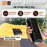 Ruban de réparation de fuites d'eau, ruban d'étanchéité imperméable, résistant aux UV, bande adhésive noire pour la protection des bateaux et des tentes marines