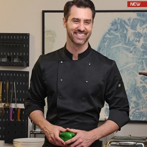 Ropa de trabajo de <span class=keywords><strong>cocina</strong></span> de otoño e invierno, uniformes de trabajo de Chef de restaurante de doble botonadura, ropa de trabajo de Chef de Hotel de manga larga, venta al por mayor - Product Image 3