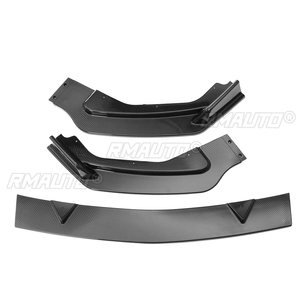 Kit carrosserie avant de voiture aspect fibre de carbone/noir, spoiler de pare-chocs, séparateur de pare-chocs, diffuseur pour Infiniti Q50 modèle de base 2018 2019 - Product Image 4