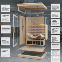 Ruang Sauna dan Kamar Mandi Hemat-Ruang, Desain Kompak, Kamar Mandi Kecil di Apartemen, Perakitan Cepat, Layanan OEM