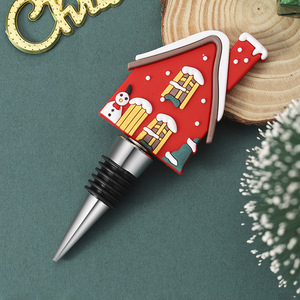 Christmas <b>Wine</b> Stoppers Alloy Bottle Sealers Holiday Decorative Stopper <b>Set</b> For Christmas <b>Gift</b> Party Favors - Product Image 4