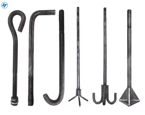 Il produttore personalizza i bulloni di ancoraggio in acciaio zincato secondo i disegni produce piastre saldate a forma di L viti a forma di 9 - Product Image 3