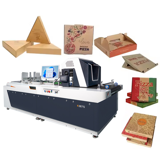 Kelier Automatic Digital Cardboard Printer CMYK High Speed Pizza Box Printing Machine Single Pass Printer