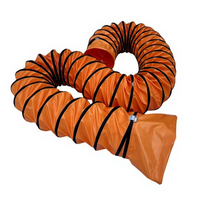 Tuyau d'air flexible en PVC spiralé, tuyau de ventilation pliable ignifuge pour l'évacuation industrielle, ventilateur de mine, tuyau de ventilation