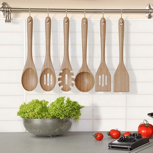 Juego de Utensilios de Cocina de Bambú de Alta Calidad, 6 Piezas, Juego de Cucharas de Bambú, Juego de Utensilios de Cocina - Product Image 6