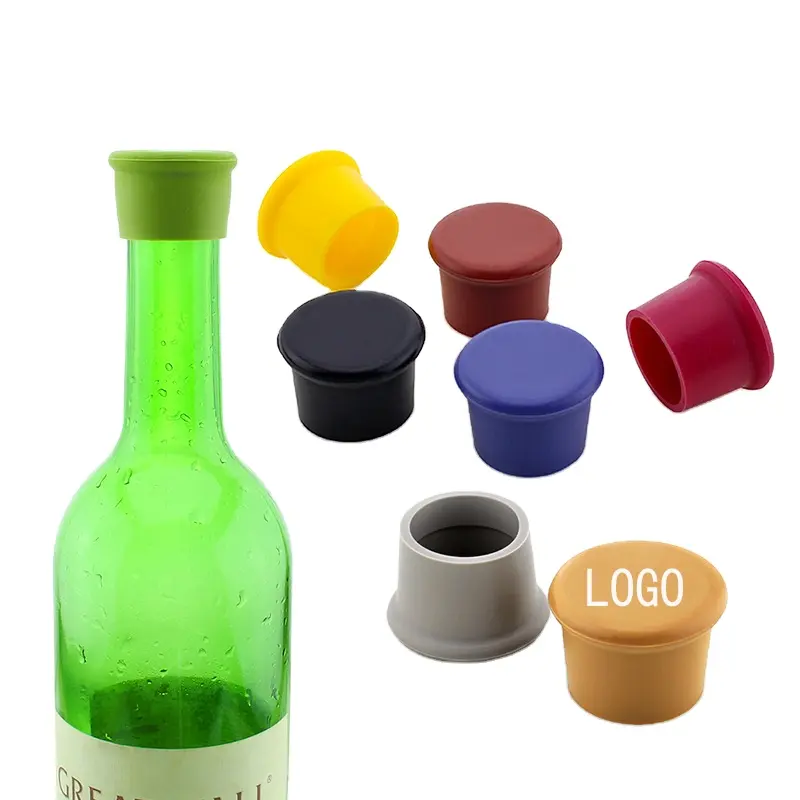 Easy to Clean Good Wine Gift Silicone Wine Stoppers Replace a cork Airtight seal on Wine Bottles Reusable Beer Bottle Covers