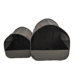 Gri Oxford bez kedi köpek <span class=keywords><strong>2</strong></span> 1 Pet çadır ev rahat uzay küçük hayvanlar oturma odası için dev fermuar katlanabilir oyun ve uyku - Product Image 6