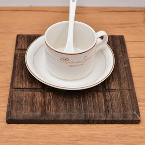 Posavasos de Madera de Paulownia MUYAN al por Mayor, Pirograbado, Resistente al Calor, para Decoración de Cafeterías - Product Image 4