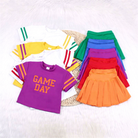 Ensemble respirant personnalisé pour filles : T-shirt et jupe d'été style football, vêtements de sport sur mesure