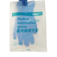 Gants d'examen médical jetables en PE blanc transparent pour usage dentaire, pochette PE, estampage à chaud, imperméables, vente chaude