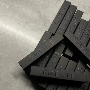 Tối giản màu đen trắng sang trọng dập nổi Bao bì hộp bông bền vững hộp giấy debossing Logo chăm sóc da Nước hoa Bao bì hộp - Product Image 3