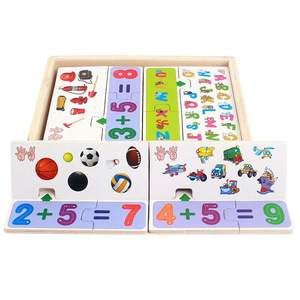 Montessori numero in legno gioco di matematica bastoni Puzzle calcolare gioco apprendimento conteggio regalo per bambini aiuti didattici giocattoli in legno per bambini - Product Image 2