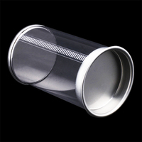 Fournisseurs de boîtes d'emballage rondes en plastique transparent RPET PP PET PVC personnalisées en usine avec couvercle en étain