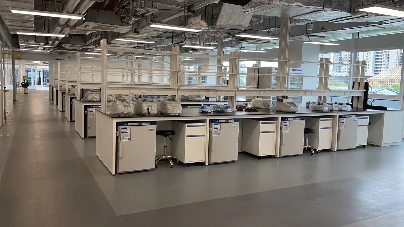 High School Metal Laboratory Furniture Steel Lab Bench Science Lab Furniture