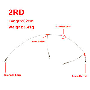 Filo da Pesca in Acciaio con Girella e Moschettone, Attrezzatura da Pesca, Rig in Acciaio Inossidabile, Filo per Esche - Product Image 6