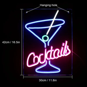 Verre à vin personnalisé enseigne lumineuse <span class=keywords><strong>rose</strong></span> verre à vin <span class=keywords><strong>néon</strong></span> à Led décoration murale cave à vin bar fête chambre salon décor <span class=keywords><strong>néon</strong></span> - Product Image 6