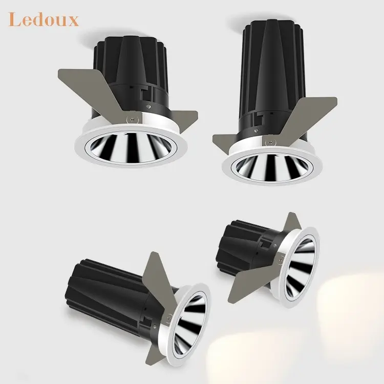 Led recessed ceiling lighting round new design professional manufacturer hotel spot downlight 15w