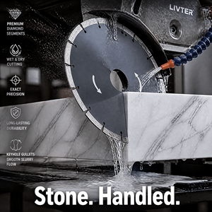 LIVTER 230*2.6mm Disque de coupe <span class=keywords><strong>diamant</strong></span>é à clé unique 10*5 segments pour la découpe de pierre, granit, marbre et béton - Product Image 1