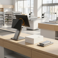 Sistema POS Android de Doble Pantalla de 21.5 Pulgadas, Pantalla Blanca para Clientes, Sistema POS Táctil OEM de 10 Pulgadas, Máquina para Puntos de Venta en Tiendas/Restaurantes