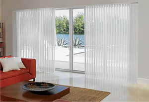 Stores de fenêtre verticaux occultants sans fil Installation de bureau manuelle Tissu Technique intégrée Marque Hanas - Product Image 4