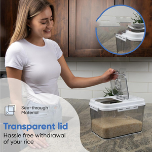 New Hot Selling Food-Grade PET <b>Plastic</b> 15KG Sealed Eco-Friendly Grain <b>Container</b> Insect-proof Rice Bucket Kitchen Food Storage - Product Image 3