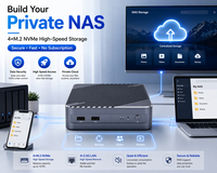 Qotem Mini PC Desktop baru 11.11 Gen Tiger Lake U i3 1115G4 i5 1135G7 i7 1165G7 Processor 4 SSD Storage Server NAS