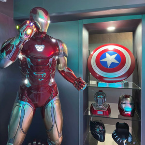 Statue Iron Man en résine, taille réelle 1/1, décoration intérieure, Mk7 Mk50 Mk85, sculpture de <span class=keywords><strong>2</strong></span> mètres avec éclairage LED - Product Image 6