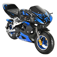 Mini moto à essence 49cc 2 temps pour enfants, démarrage électrique, double freinage, tout-terrain