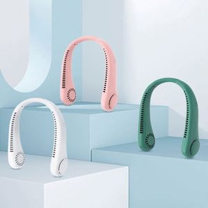 Nouveautés promotionnelles de haute qualité : Mini ventilateur de cou portable rechargeable USB, moderne, personnalisé avec impression UV, en plastique - Product Image 4