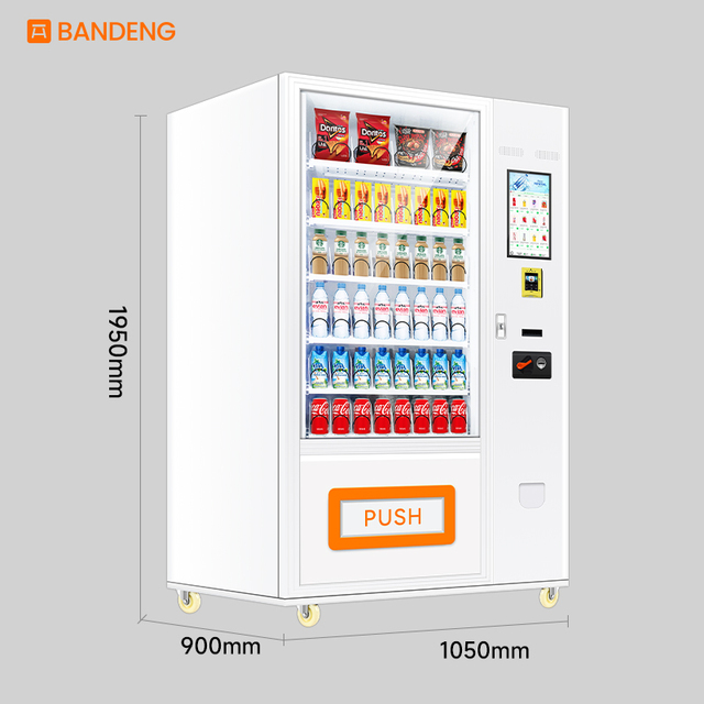 BD Smart Snack and Beverage Vending Machine for Bank Lobby Waiting Area Refrigerated Touch Screen With CE