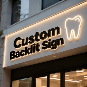Factory Wholesale Custom Illuminated Letters Signs Led Backlit Letters Stainless Steel Letter Sign 3d Led Sign for Shop - Product Image 1