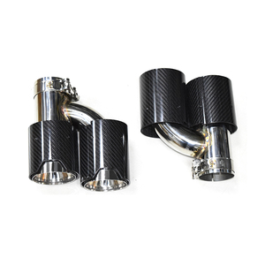 SYPES Offre Spéciale Double H SILENCIEUX Pointe Brillant Argent En Fiber De Carbone MP D'ÉCHAPPEMENT Queue Pour BMW M5 <span class=keywords><strong>M6</strong></span> F25 F26 535 X3 M Voiture de SPORT - Product Image 4