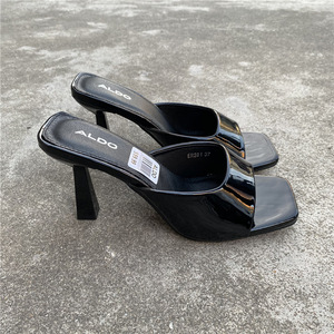 Zapatos de Mujer, Sandalias de Tacón Alto de PVC, Estilo Casual, Moda de Verano, Color Caramelo, Tacón Grueso Cuadrado/Triangular - Product Image 2