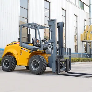 Outdoor Use Small Off-road Forklift Truck Self Loading Articulated Tractor Diesel Forklift China Rough Terrain Forklift Supplier
