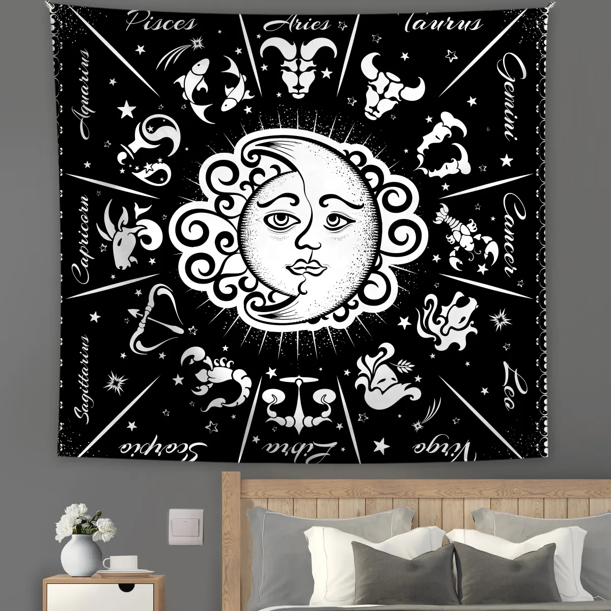 Custom Logo Printed Wall Hanging Tapestry For Home Decor