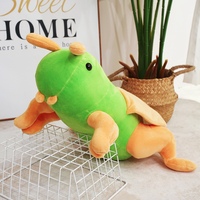 Poupée en peluche de dessin animé sauterelle porte-clés en tissu doux et confortable et sac à dos accessoire mignon en cadeau de grandes et petites tailles