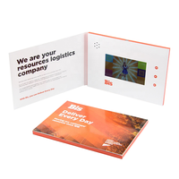 Dernière marque d'invitation cadeau promotionnel vente en gros courrier d'affaires avec écran lcd livret vidéo carte de vœux