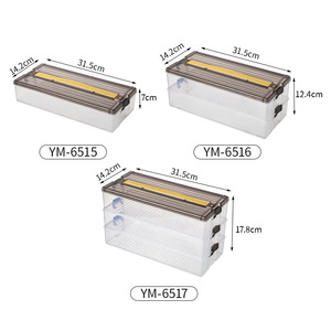 Transparent Stackable Multi Layer Dumpling <b>Storage</b> <b>Box</b> With Handle Refrigerator Microwave Safe 3 Tier Rectangle Plastic Lid - Product Image 4